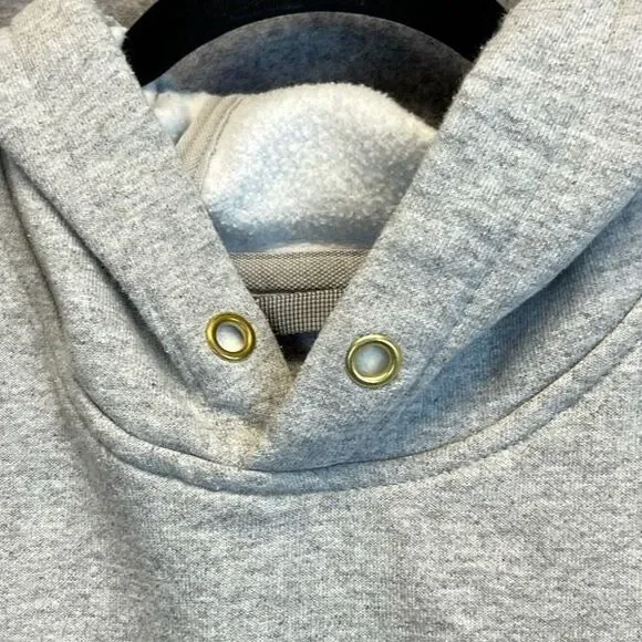 CARHARTT Men’s Hoodie Sweatshirt 3XL Heather Grey Logo Sleeve Loose Fit Pocket - Picture 3 of 14